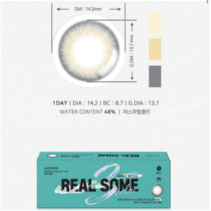 LENSME Noble Mystic 1 Day Real Some 3Color Gray 30片 (門市現貨)