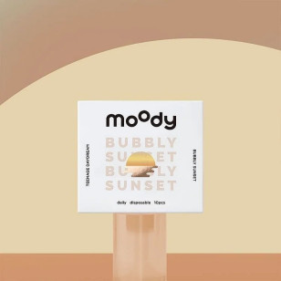 moody 1 DAY BUBBLY SUNSET  香檳落日  BROWN  10片裝