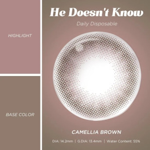 moody 1 DAY CAMELLIA BROWN  山茶豆棕  PINK  10片裝