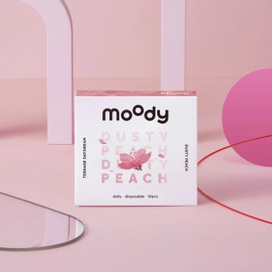 moody 1 DAY DUSTY PEACH  霧鏡桃花 PINK  10片裝