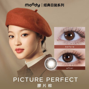 moody 1 DAY PICTURE PERFECT  膠片棕  BROWN  10片裝