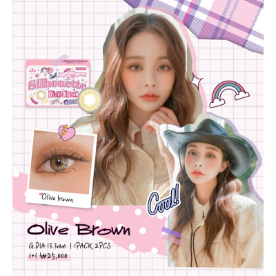 LensVery 1month – Silhouette1 Olive Brown橄欖啡 月拋 2片裝